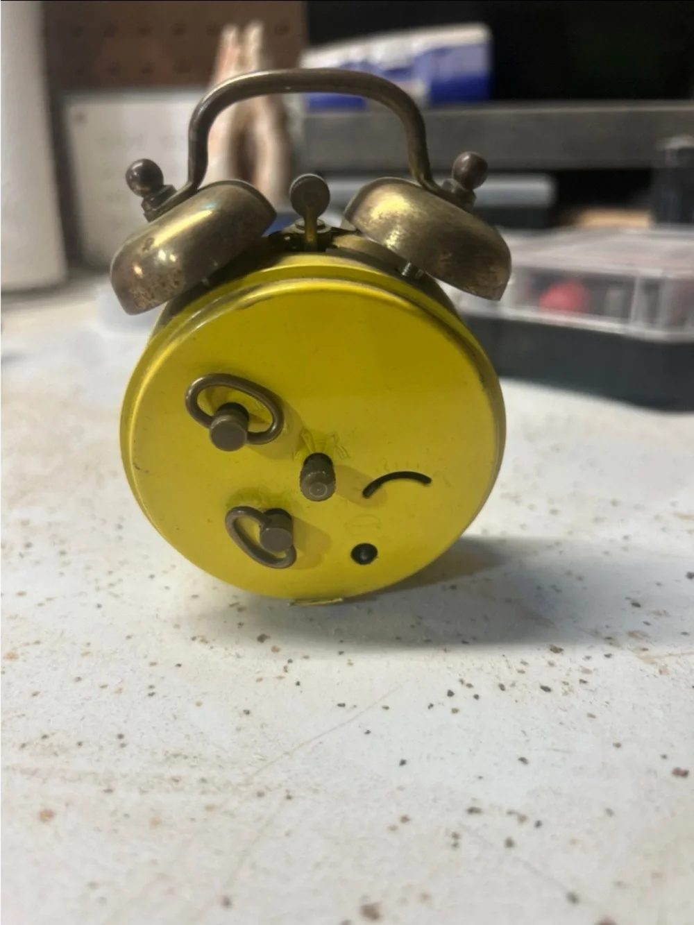 Disney Yellow Mickey Mouse Twin Bell Clock